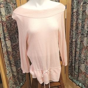 Women's American Living Large Light Salmon/Peach Long Sleeve Top